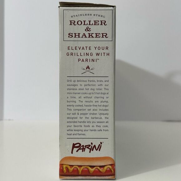 Parini Stainless Steel Barbeque hot dog roller & Salt and Pepper Shaker Grilling - Picture 14 of 16